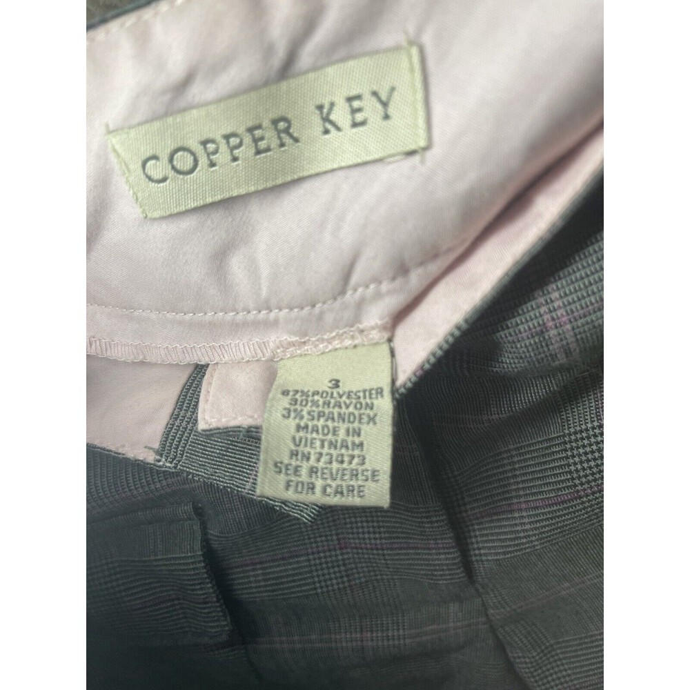Vintage Copper Key Gray Low Rise Pocket Stretch Trousers Dress Pants Size Jr 7 - Picture 7 of 9